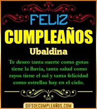 Frases de Cumpleaños Ubaldina